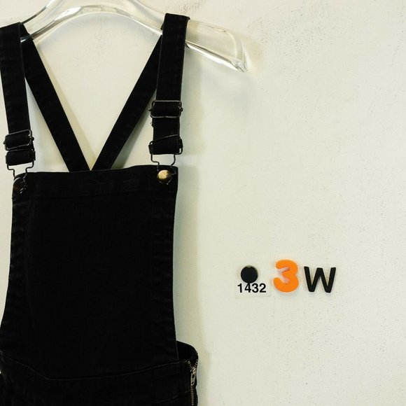 $239 MADEWELL Women's Black Denim Jean Overall XS Jumpsuit Boot Cut Cross Back - Picture 11 of 12